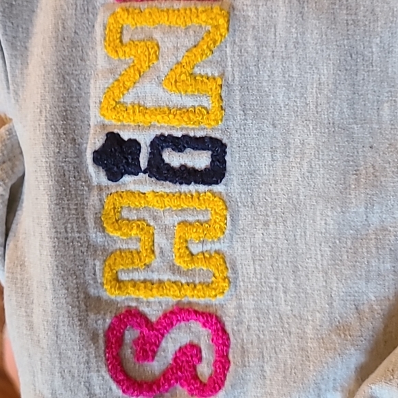 "Shine" light grey peplin style hooded sweater - Picture 3 of 3